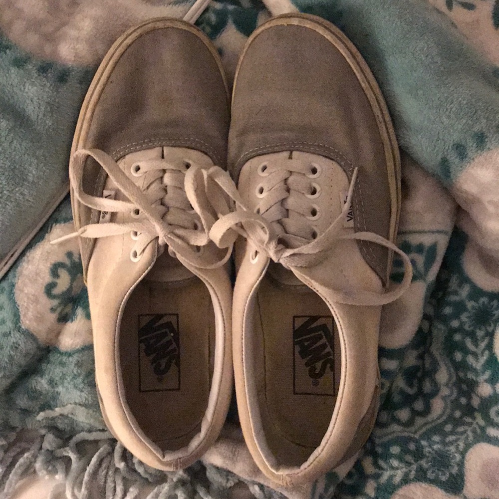 White and Gray Vans